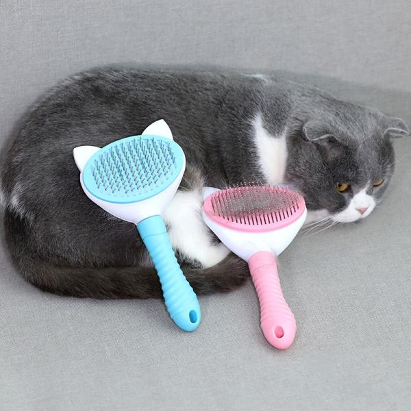 Custom Stainless Steel Houseware Pet Hair Remover Brush For Dog Cat