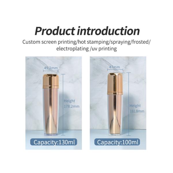 Acrylic Plastic Bottle 40ml / 100ml Lotion Bottles Empty For Luxury Skincare Cosmetic Packaging