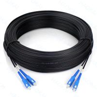 Outdoor FTTH Patch Cord 2core Steel Wire Drop Fiber Optical Cable 2SC-2SC Connector