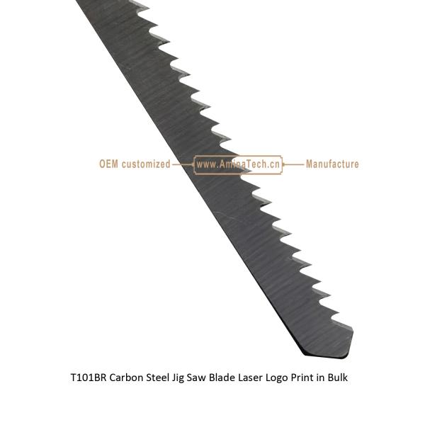 T101BR Carbon Steel Jig Saw Blade Laser Logo Print in Bulk size:100mmx8x10T, Cutting Woods,Reciprocating Saw Blade
