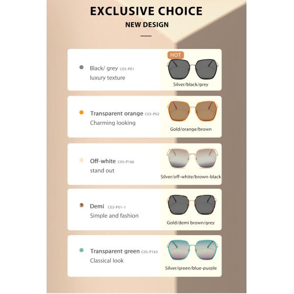 OEM объектива 23g поликарбоната больших солнечных очков рамки металла Unisex