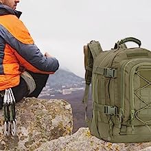 Backpack for Men Large ornaments Backpack Tactical Travel Backpack for Work,Camping,Hunting,Hiking
