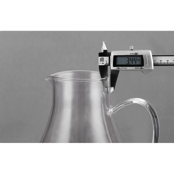 Clear Tempered Glass Water Pitcher Iced Tea Carafe With Stainless Steel Lid
