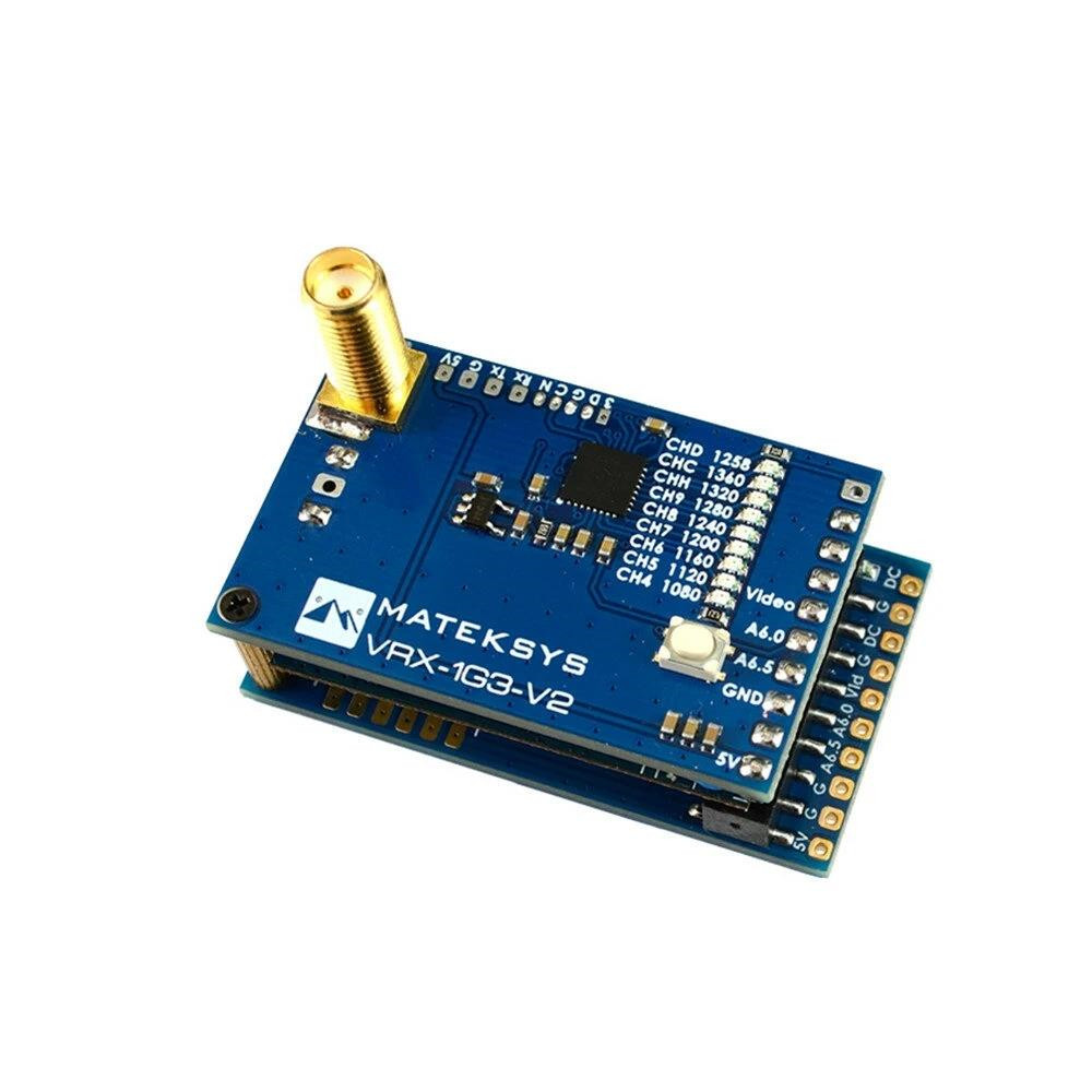 Matek Systems Vtx-1g3se-9 1.2ghz 1.3 9ch Fpv Video Transmitter with Vrx-1g3-V2 9 Wid Band Receiver