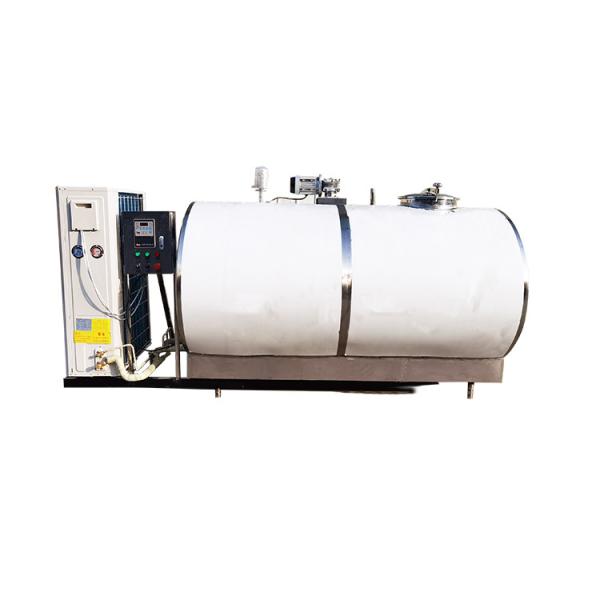 Dairy Plant Processing Machine Raw Milk Cooling Tank 2000L Horizontal Type