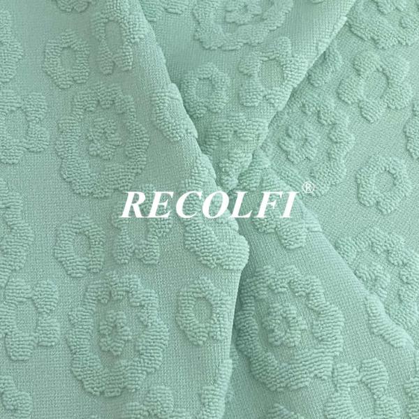 Recycled Polyester Activewear Knit Fabric High Colorfastness Ladies Swimwear