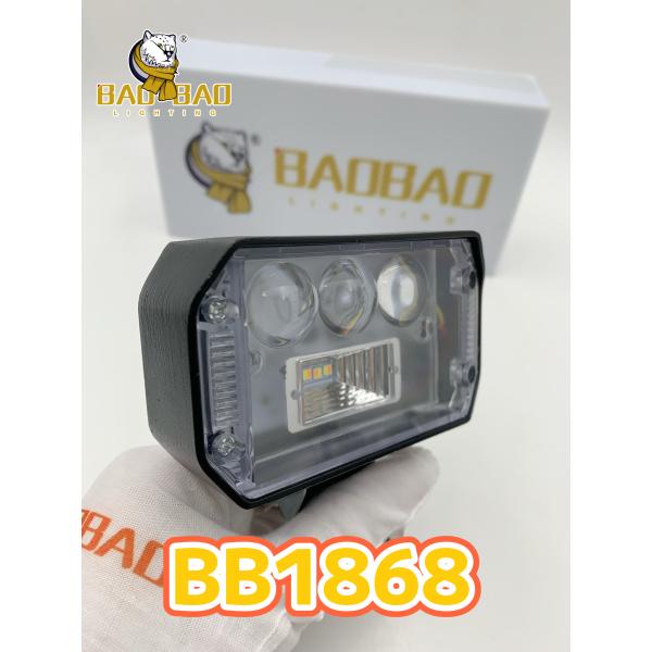 80V LED Work Light Metal White Yellow Dual Color Flashing Motorcycle Spare Parts