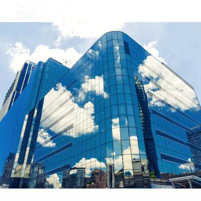 Construction Waterproof Exterior Wall , Aluminum Double Glass Curtain Wall