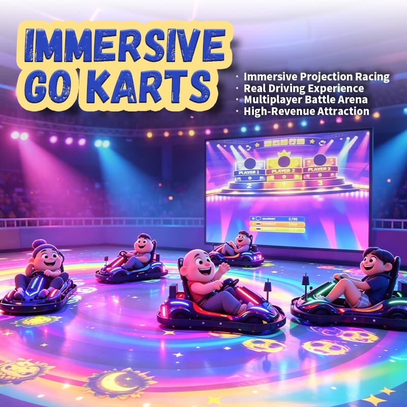 Immersive Go Karting Interactive Light Racing Real Driving Experience for Holiday Resort