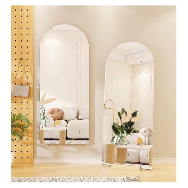 Barber Hair Salon Black And Gold Large Floor Upright Mirror For Salon Station