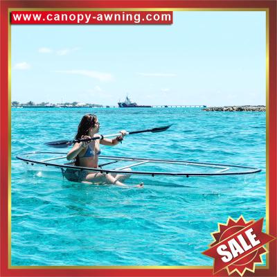 excellent fishing touring transparent clear crystal PC polycarbonate canoe kayak boat for sale,manufacturers from China