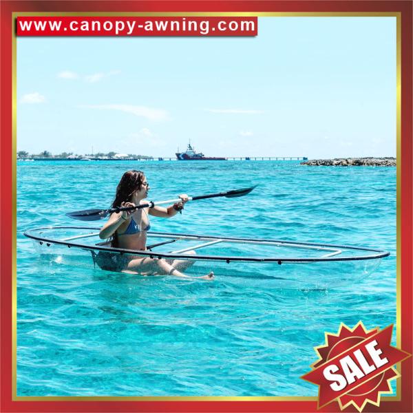 excellent fishing touring transparent clear crystal PC polycarbonate canoe kayak boat for sale,manufacturers from China