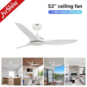 Ventilador de teto branco de 52 polegadas sem luz ABS Blade Smart APP Control