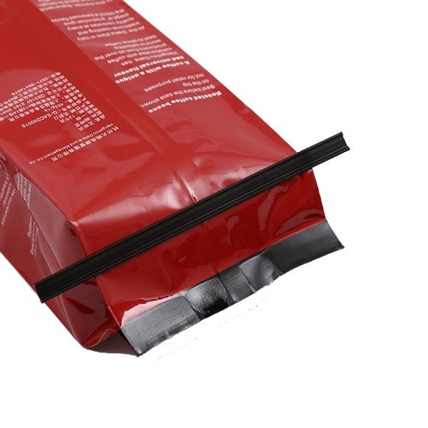 Custom Coffee Bean Tin Tie Bags Aluminum Foil Side Gusset Squad Seal With Valve