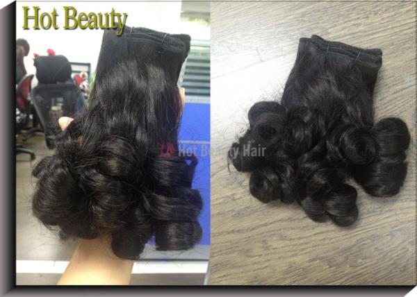 Natural Black 1b# Grade 7A Virgin Hair / 10 Inch -14 Inch Customzied Spiral Curl Hair