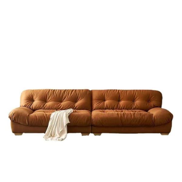 Квартира Королевская мебель Кожаный диван Высокая плотность Губка Настройка секционный диван