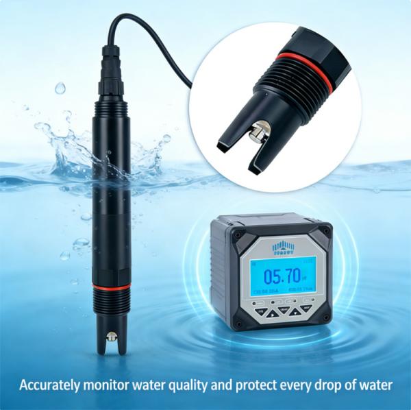 ZONEWU Submersible ORP Sensor for Water Quality with RS485 Modbus RTU Output IP68 Rating and 3/4 NPT Thread