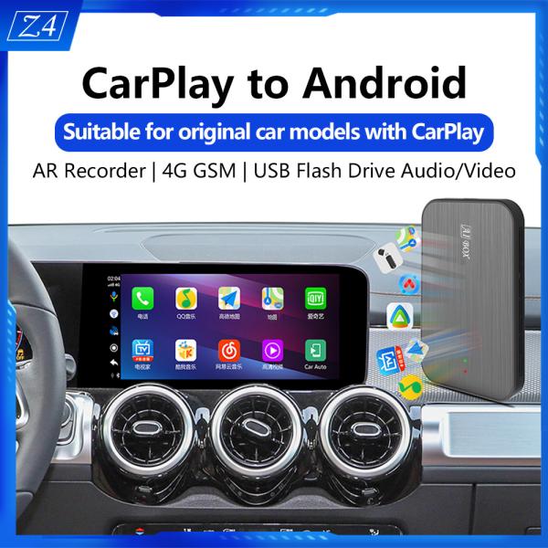 Z4 Mini Wireless Carplay Adapter RGB Light USB Type-C Port Автоматическое запуск Carplay