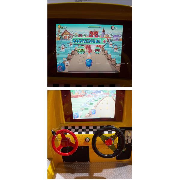 Cartoon Design Fun Rides Swing Car Game Machine / Kids Amusement Parks