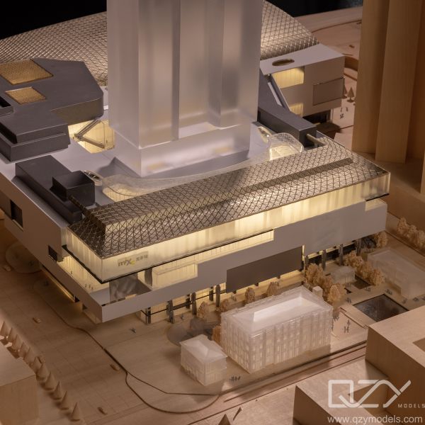 KPF 1:500 Guangzhou MixC Center Architectural Scale Model with Laser Cutting Thermoforming and CNC Carving