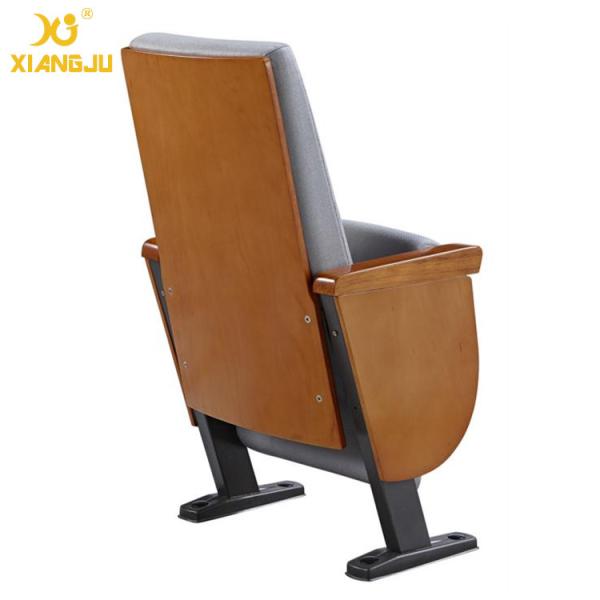 Red Movie Theater Seats With Fabric Upholstery / Molded Veneer 10 MM Cold Rolled Metal Legs