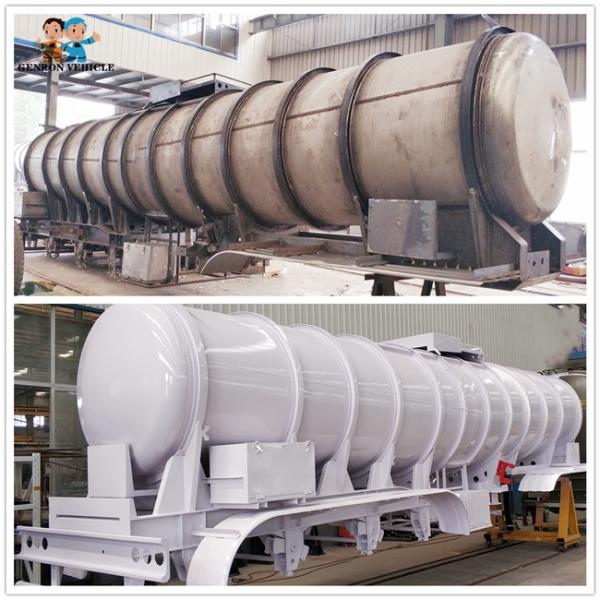Химический трейлер танка масляной серной кислоты Triaxle 25m3 углерода стальной