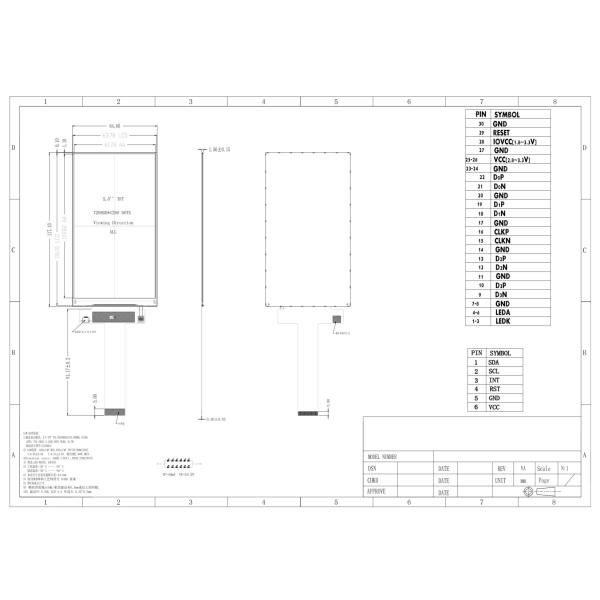 5 Inch 720x1280 HD Portrait IPS TFT LCD Display MIPI Interface