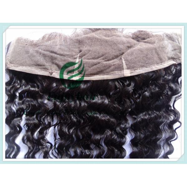 Malaysian virgin remy hair lace frontal 13''x4'' ,natural color deep wave 10''-24''