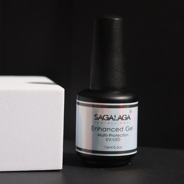 SAGALAGA 15ml Reinforce Gel Soak Off  Uv Gel Polish Reinforcement Gel Nail Polish Long Lasting Salon Spa