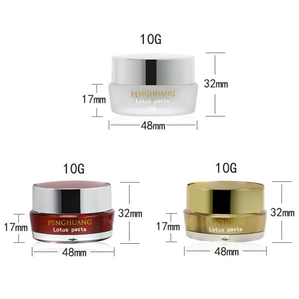 Os frascos cosméticos acrílicos plásticos dos cuidados com a pele gearam os recipientes vazios 10g para loções