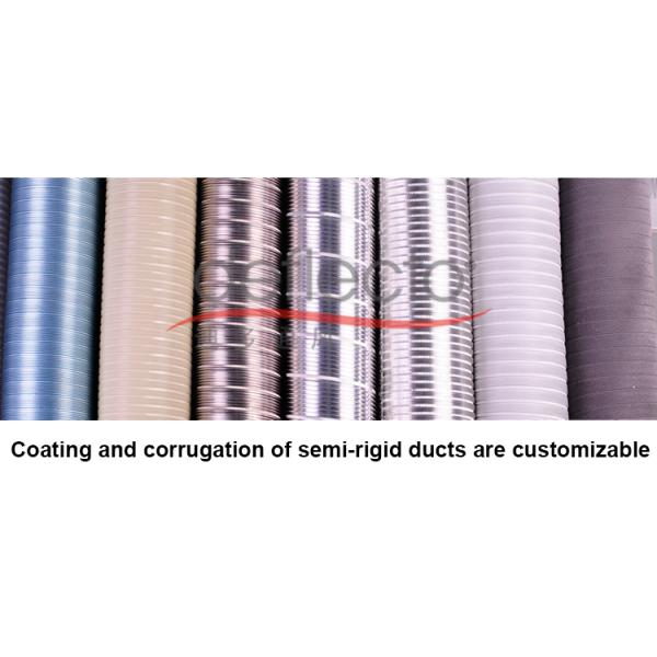 0.08-0.2 Mm Thickness Semi Rigid Aluminium Ducting , Fire Resistant HVAC Air Ducts