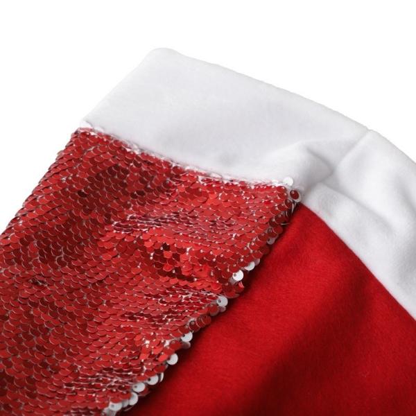 Personalized Sublimation Christmas Hats Red And Green Sequin Santa Hat