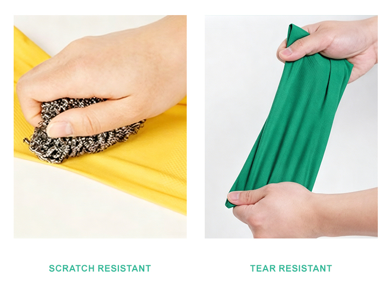 Natural Latex Housework Gloves Puncture Resistant Rubber Cleaning Gloves Palm Textured