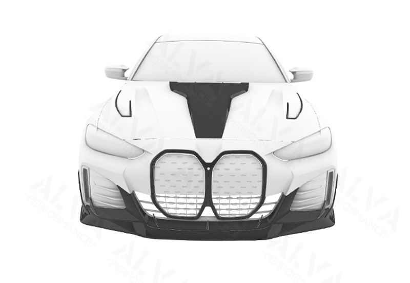 Dry Carbon Fiber Installation Replacement Front Bumper Lip Front Splitter Body Kits Enhanced BMW I4 Style