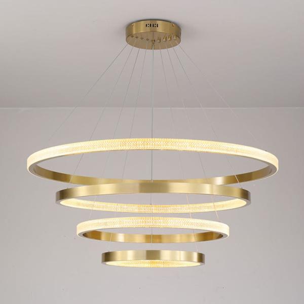 3000K алюминиевый акриловый цвет золота люстр кольца СИД Кристл
