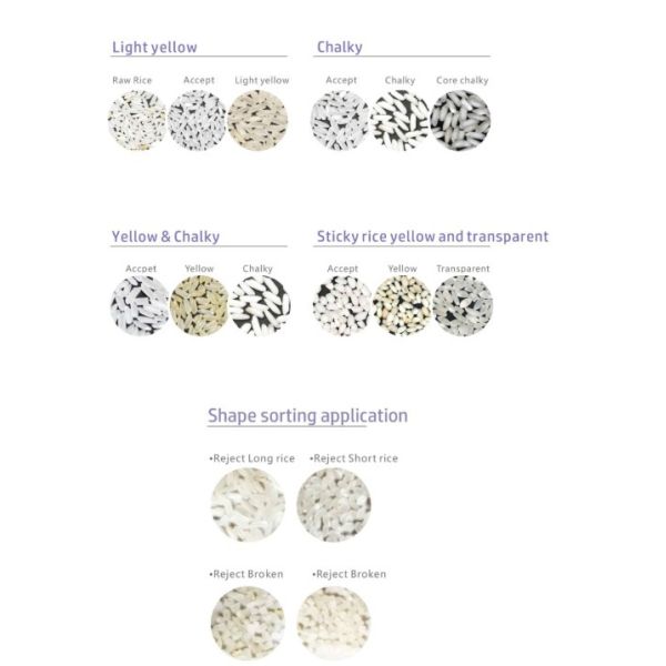 Optical Rice Color Sorter Machine 220V Rice Colour Sorting Machine