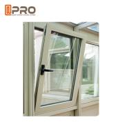 Wood Grain Casement Glass Tilt N Turn Windows Double Glazed Aluminum Profile