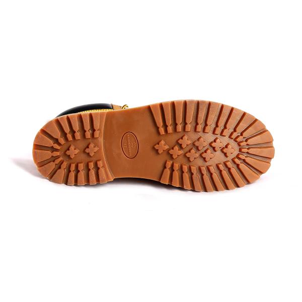 Breathable Nubuck Cow Leather Upper Material Goodyear Welt Safety Shoes with Lace-up Closure