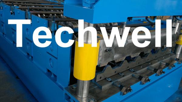 Chromadek IBR Roof Panel Roll Forming Machine With 0 - 15 m/min Working Speed
