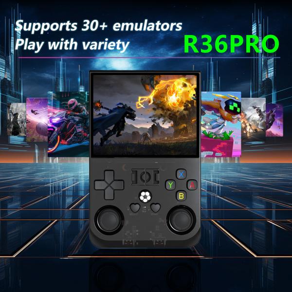 Open Source R36 PRO Retro Handheld Video Game Console Linux System 3.5 Inch IPS Screen Portable Game Console