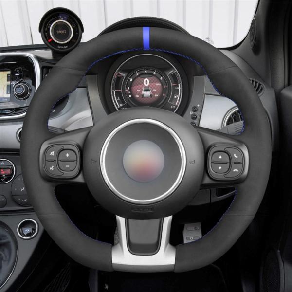 MEWANT New Design Fashion For Abarth 595 595C 695 695C Fiat 500 500C D Type Suede Universal Steering Wheel Cover New 2pc MOQ