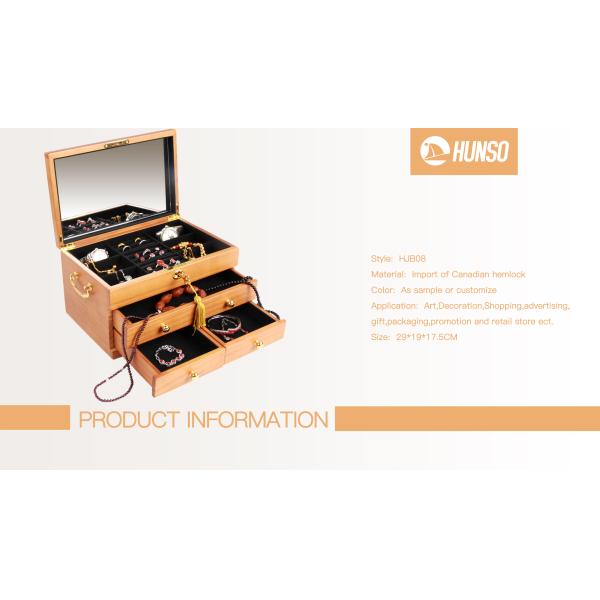 Fashional Jewelry Organizer Box Solid Wood Jewelry Customized Shape