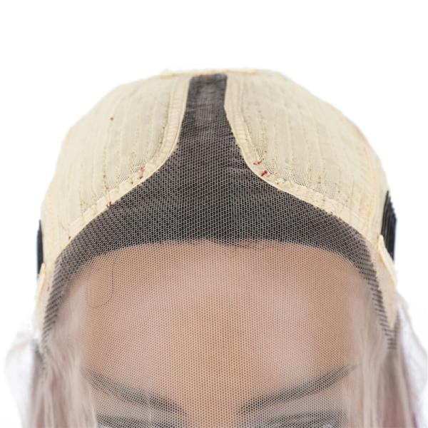 100% Human Hair Short Curly Bob Straight Pixie Lace Front Wig T-Part Brazilian Weaves