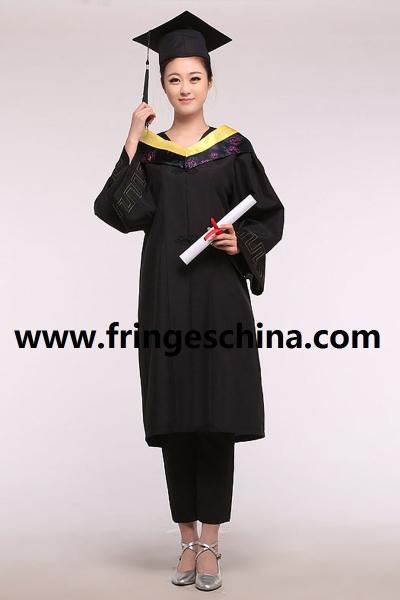 Custom College/University Graduation Gown-100% Matte Polyester Customized Graduation Gown