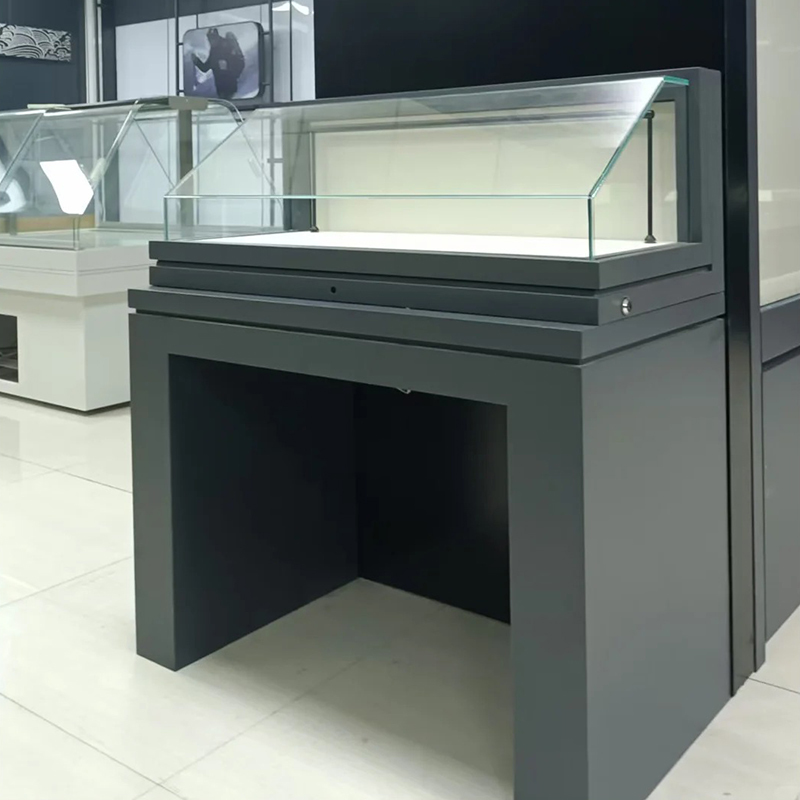 Custom Gas-Strut Hydraulic Lift Museum Display Case with Anti-Glare Low-Iron Glass Lid and Adjustable Acrylic Book Cradles