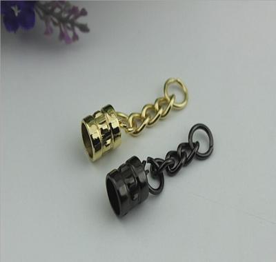 Latest bell design light gold tassel cord end metal head caps for handbag