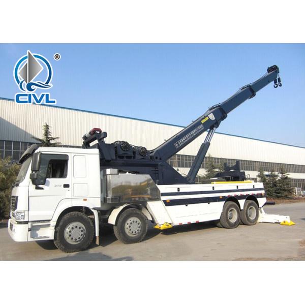 12 Wheel Heavy Duty Wrecker Heavy Rescue Tow Trucks Tow 360 Degree Rotation Crane 60Ton Lifting