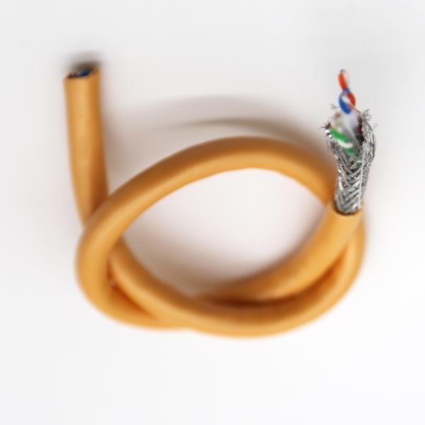 Double shielded Cat6 OFC conductor ethernet PVC jacket flexible network cable