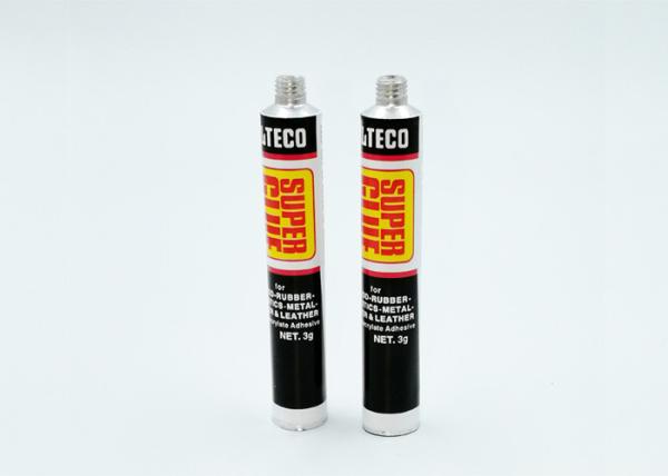 Small Size Aluminum Ointment Tubes 11MM Diameter For Glue / Adhesive / Grease