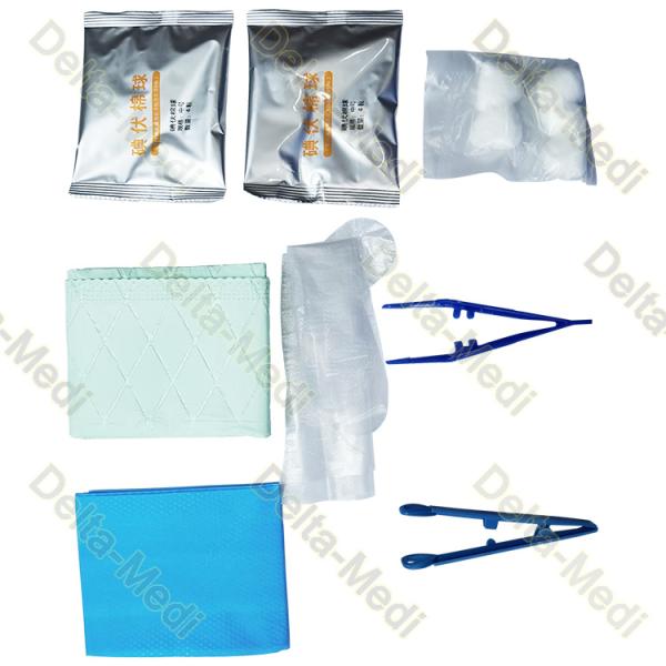 Disposable Sterile Perineal Care Kit With Underpad Cotton Ball Gloves Utility Drape